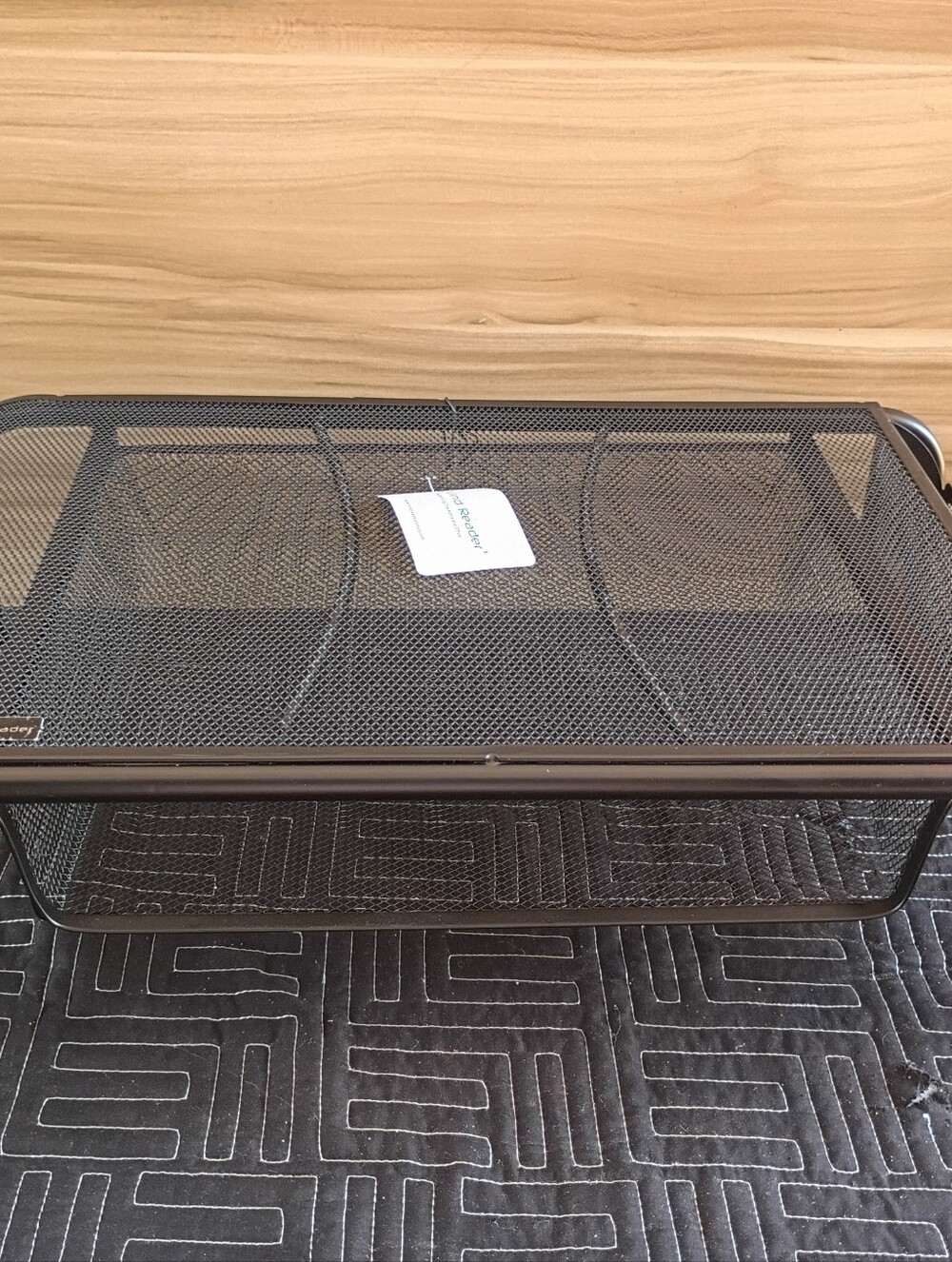 Metal Mesh Computer Monitor Stand and Riser with Pullout Drawer - Picture 11 of 15